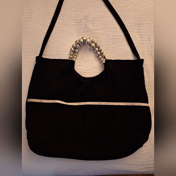 Zara black suede hobo bag limited edition - Picture 6 of 9